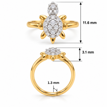 Calista Turtle Lab Grown Diamond Ring