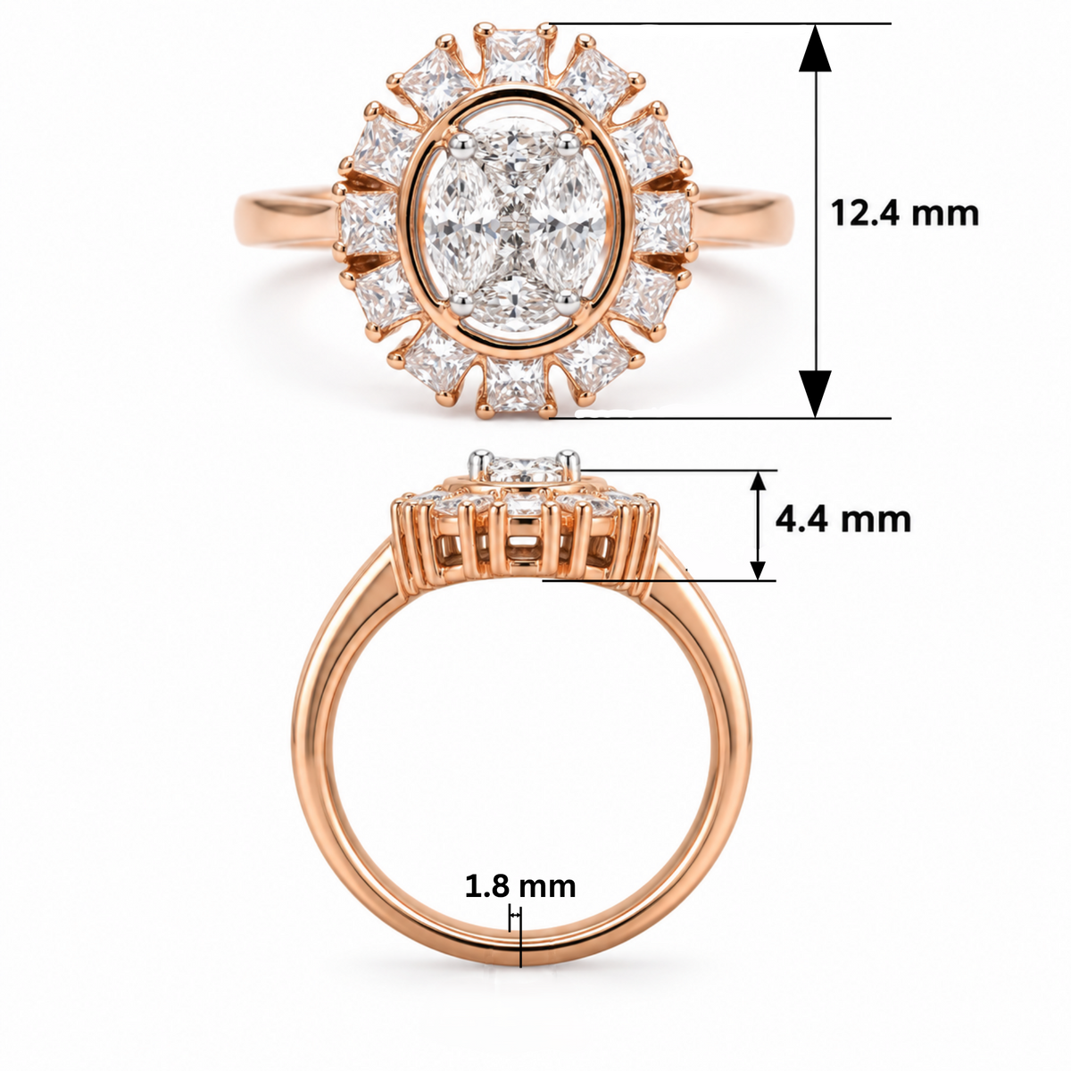 Gilded Lily Lab Grown Diamond Ring