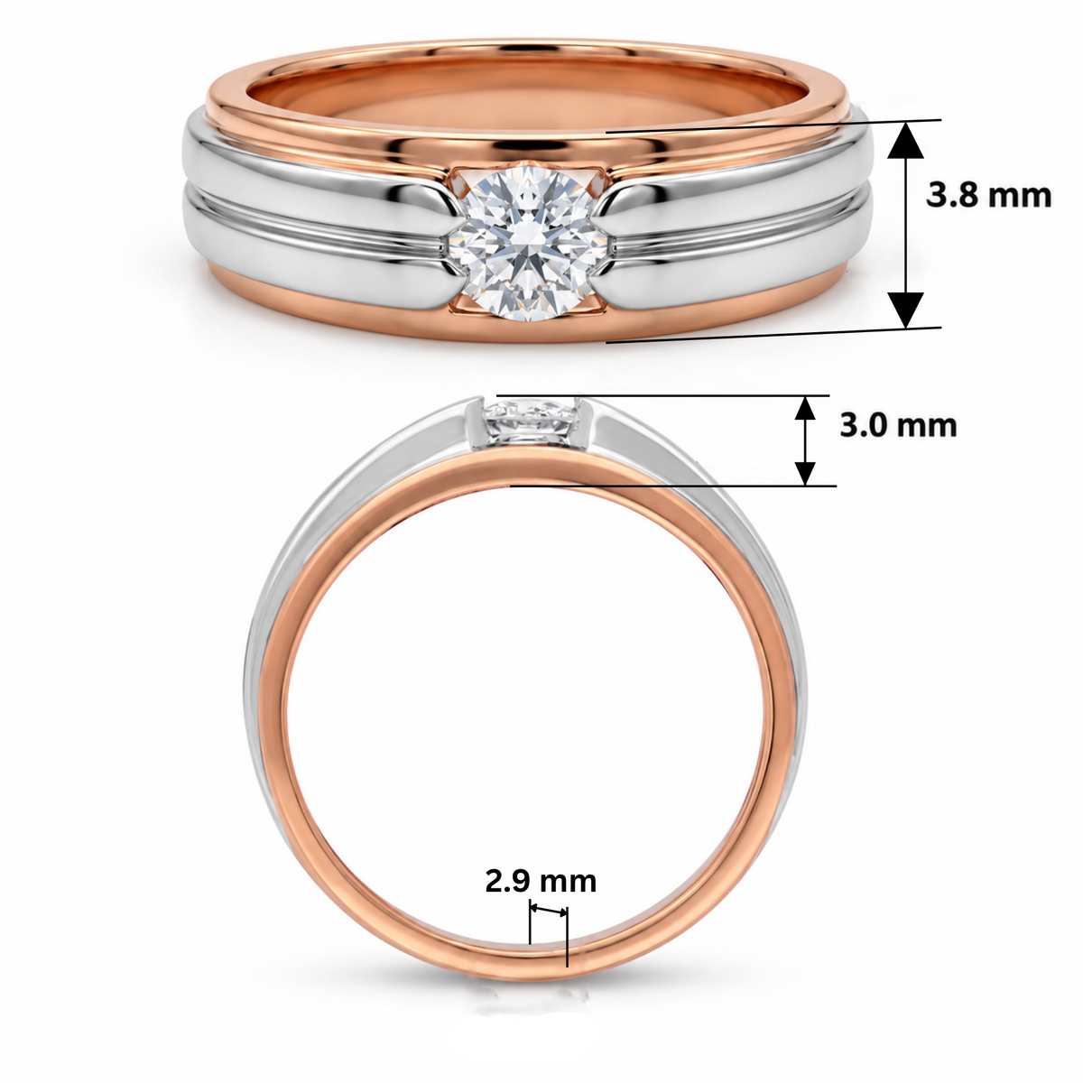 Kaelix Ridge Lab Grown Diamond Ring
