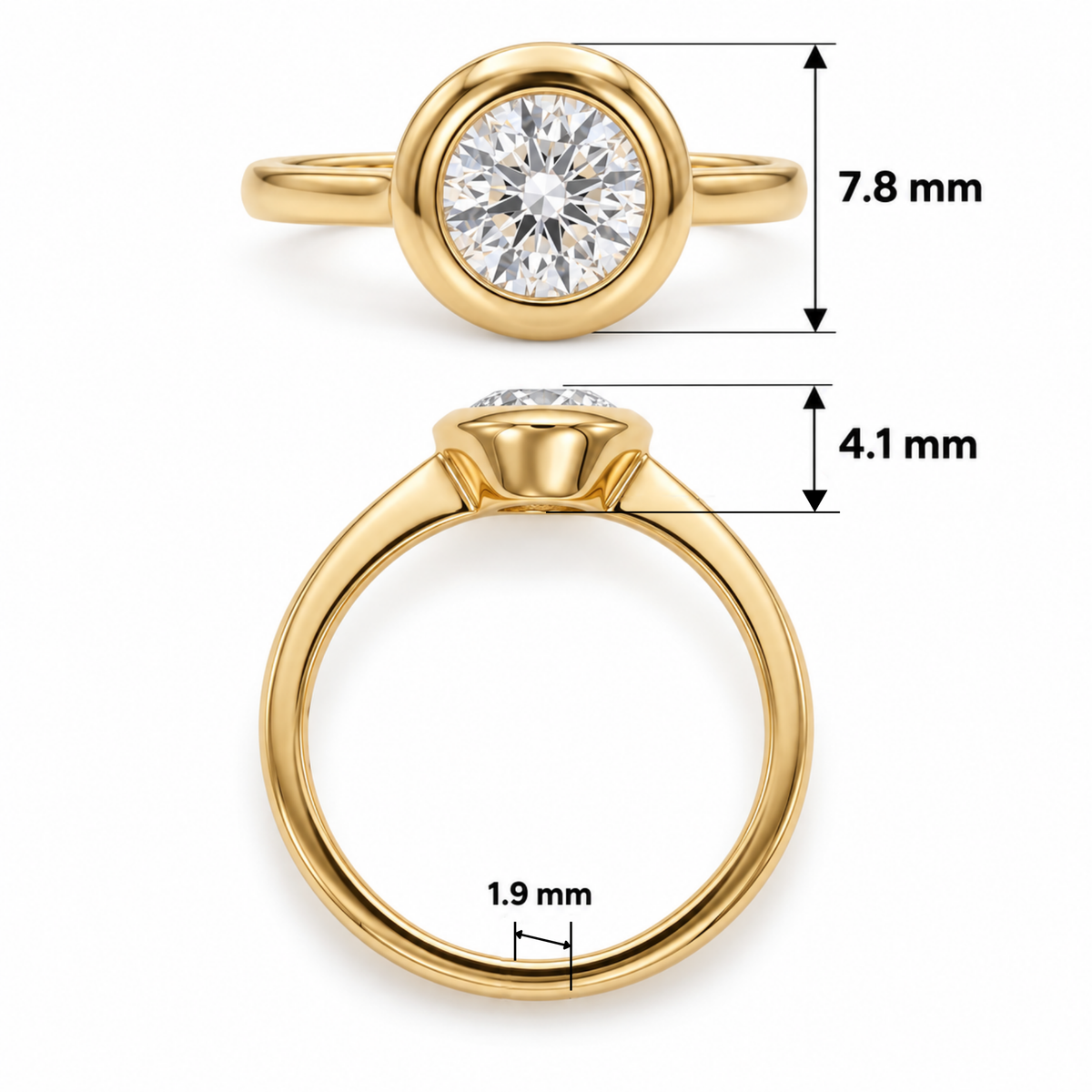 Veyra Bezel Lab Grown Diamond Ring