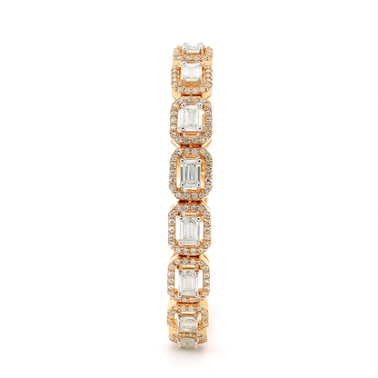 Royal Radiance Emerald Lab Grown Diamond Bracelet