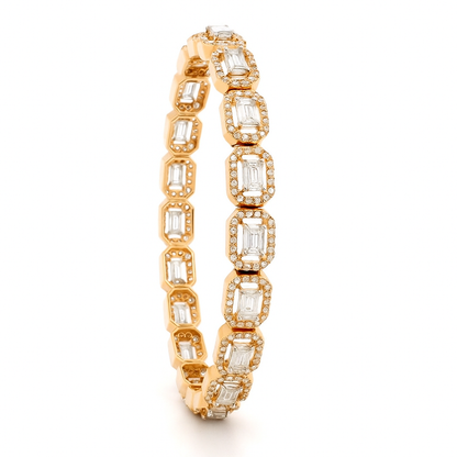 Royal Radiance Emerald Lab Grown Diamond Bracelet