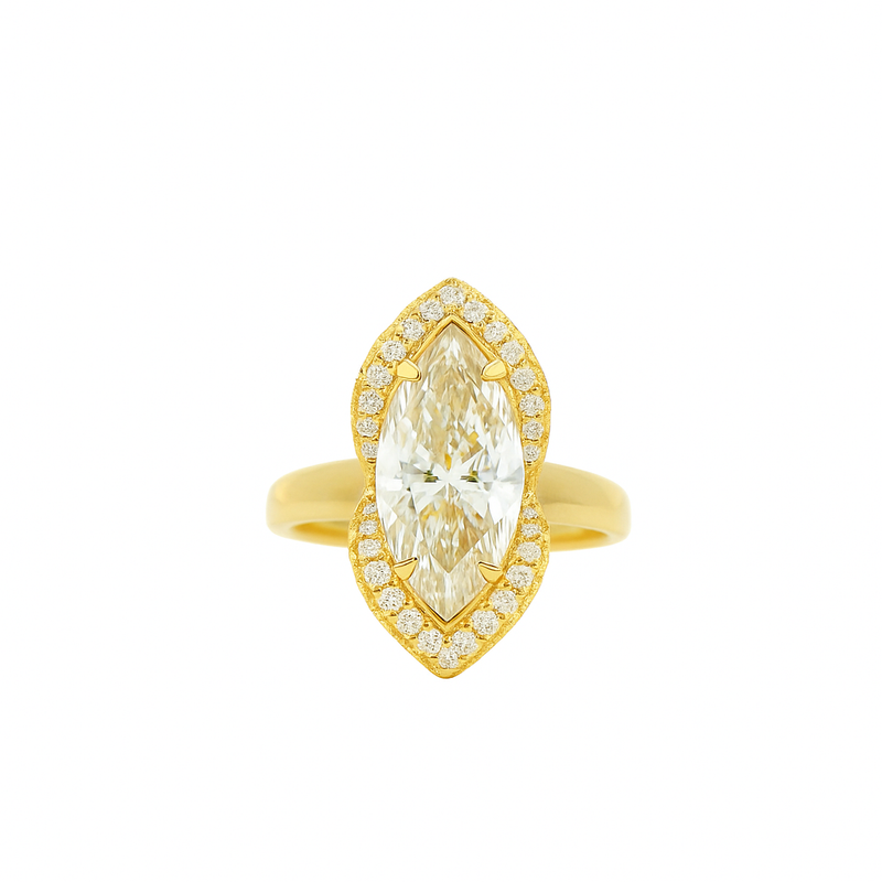 Fairy Quill Solitaire Lab Grown Diamond Ring