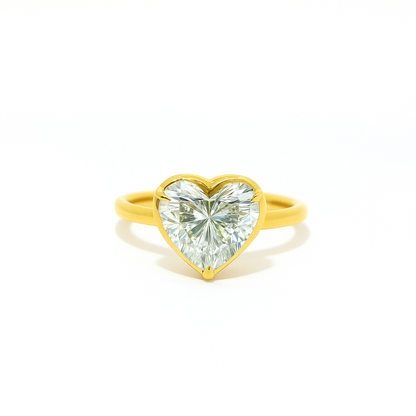 Heartfelt Halo Solitaire Lab Grown Diamond Ring