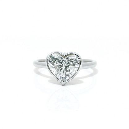 Heartfelt Halo Solitaire Lab Grown Diamond Ring