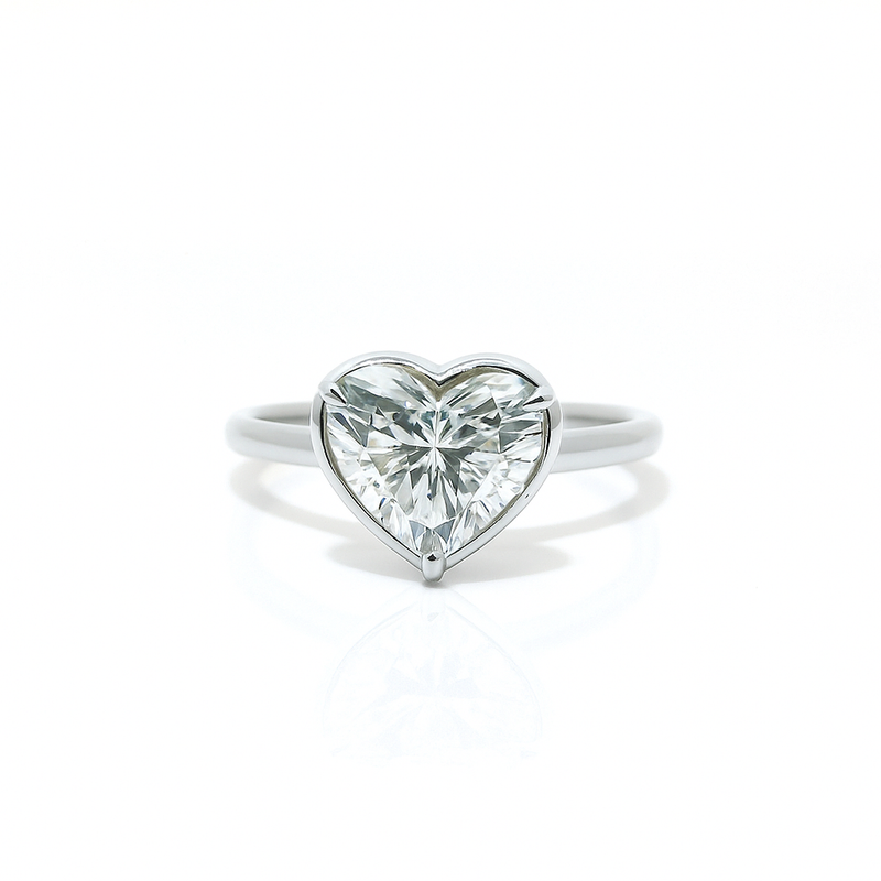 Heartfelt Halo Solitaire Lab Grown Diamond Ring