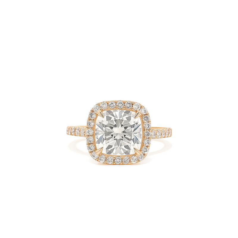 Serene Cushion Solitaire Lab Grown Diamond Ring