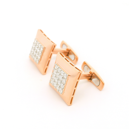 Grid Cuff Lab Grown Diamond Cufflinks