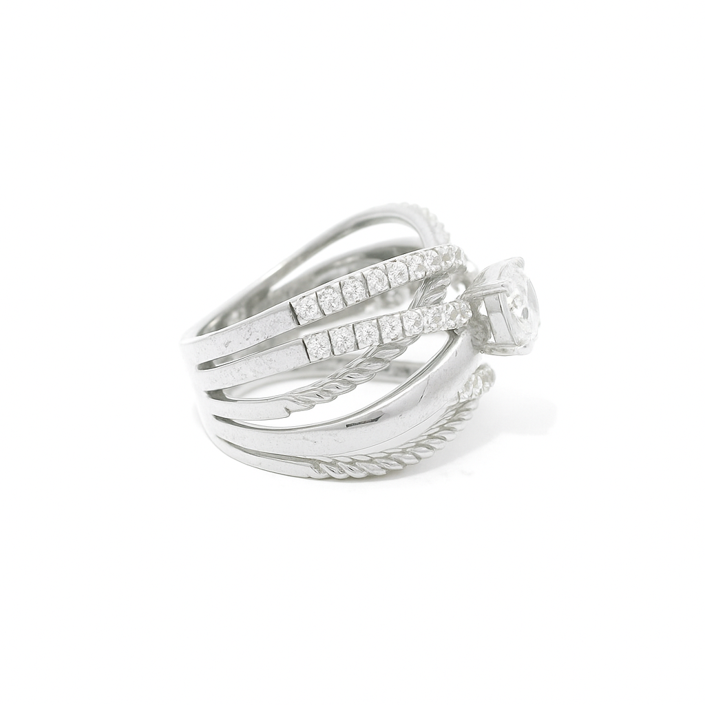 Bold Weave Lab Grown Diamond Ring