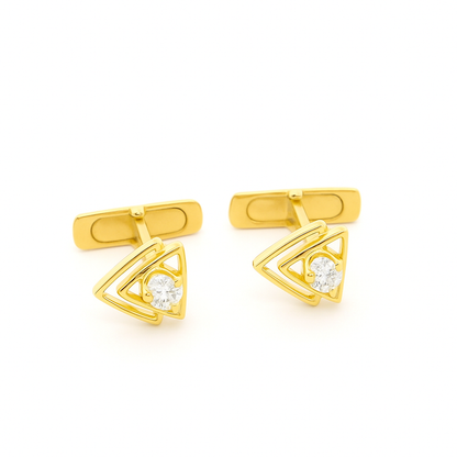 Angle Arc Lab Grown Diamond Cufflinks