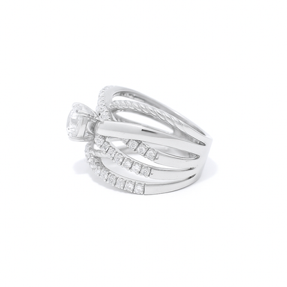 Bold Weave Lab Grown Diamond Ring