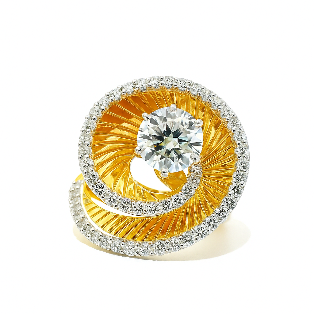 Whirlwind Solitaire Lab Grown Diamond Ring