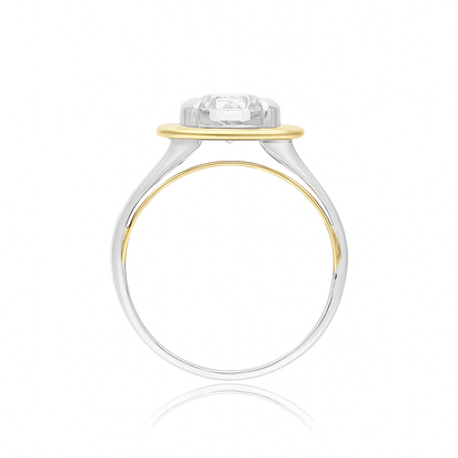 Noble Square Solitaire Lab Grown Diamond Ring