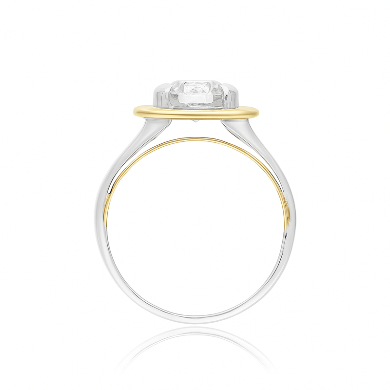 Noble Square Solitaire Lab Grown Diamond Ring