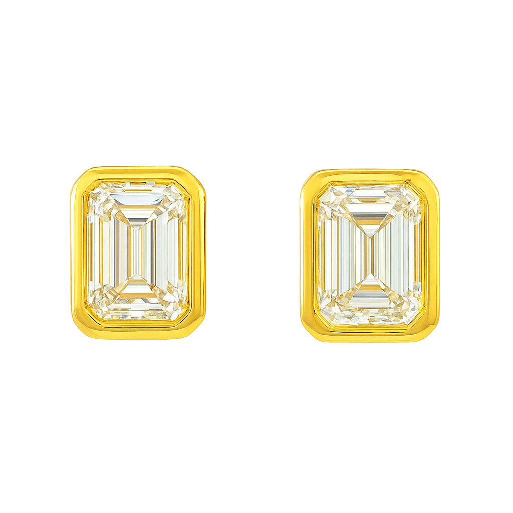 Regal Beam Solitaire Lab Grown Diamond Earrings