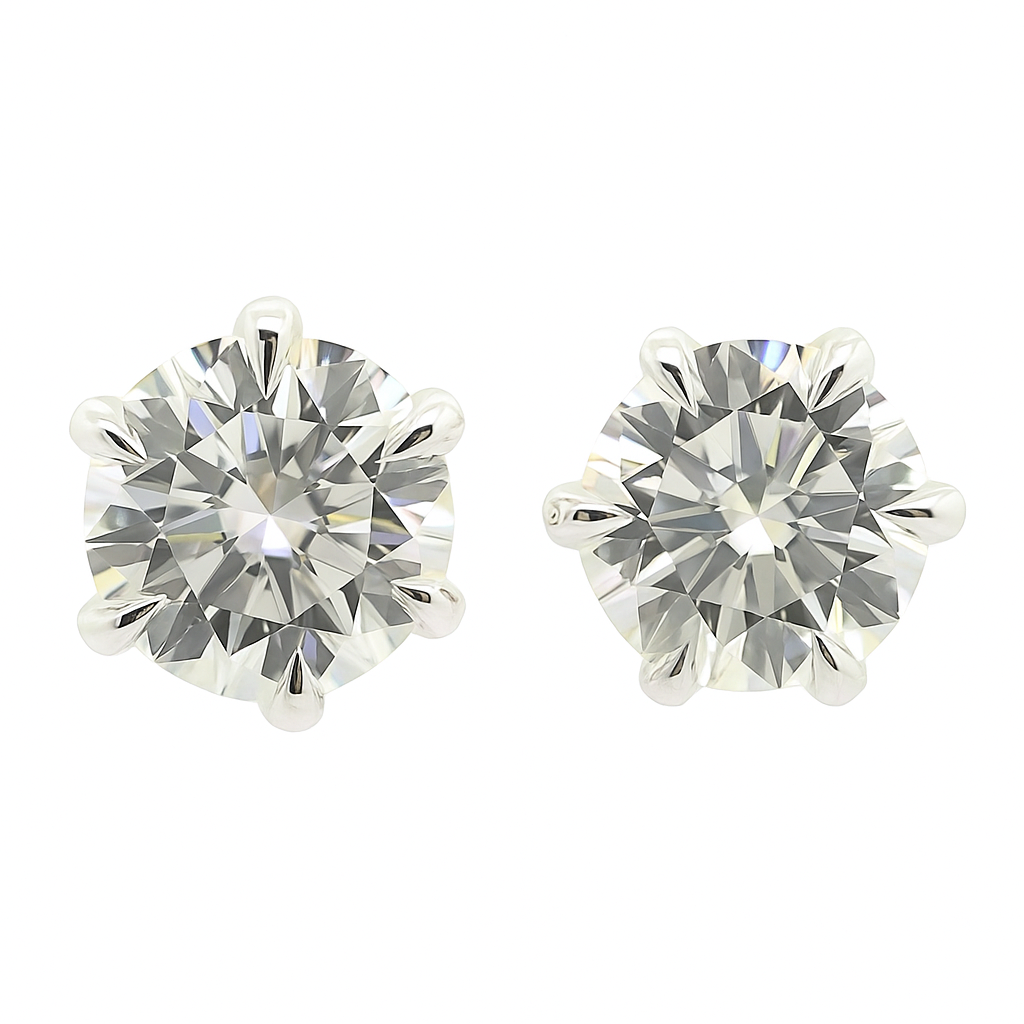 Misty Glow Solitaire Lab Grown Diamond Earrings