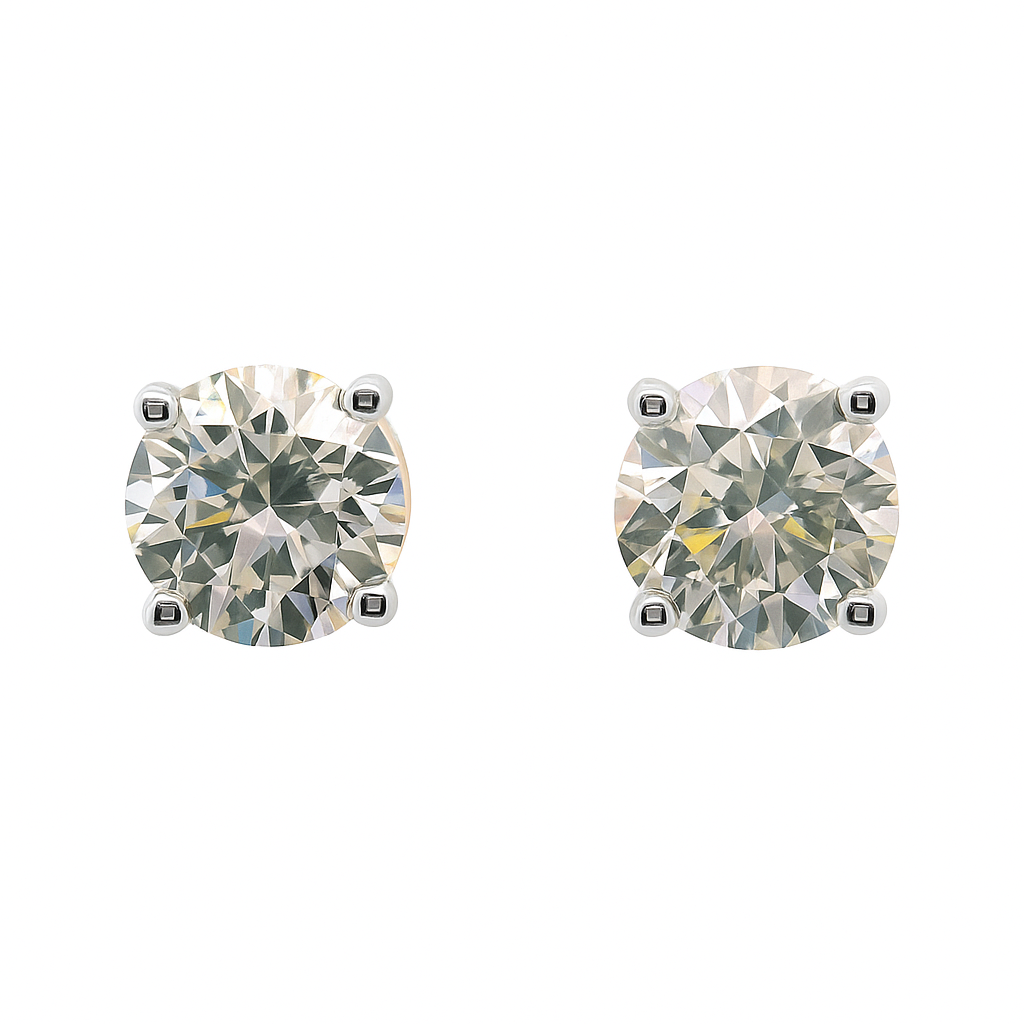 Dainty Brilliance Solitaire Lab Grown Diamond Earrings