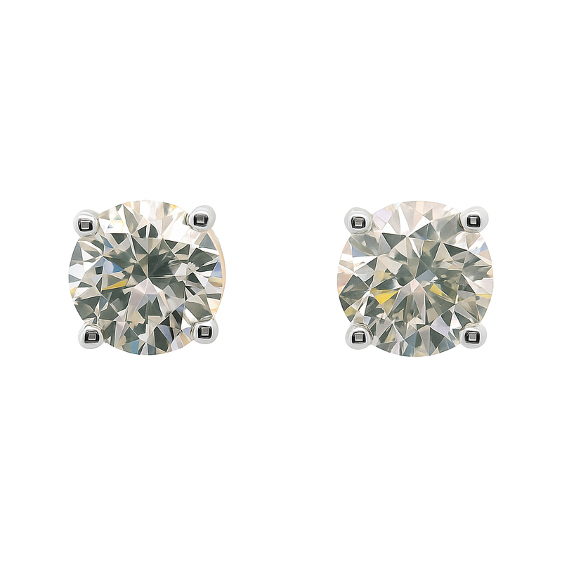 Dainty Brilliance Solitaire Lab Grown Diamond Earrings