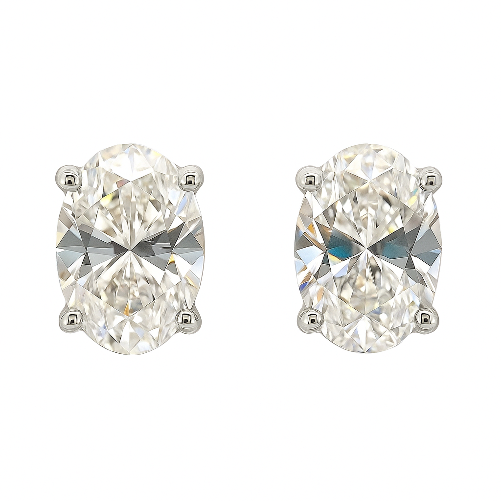Pure Allure Solitaire Lab Grown Diamond Earrings