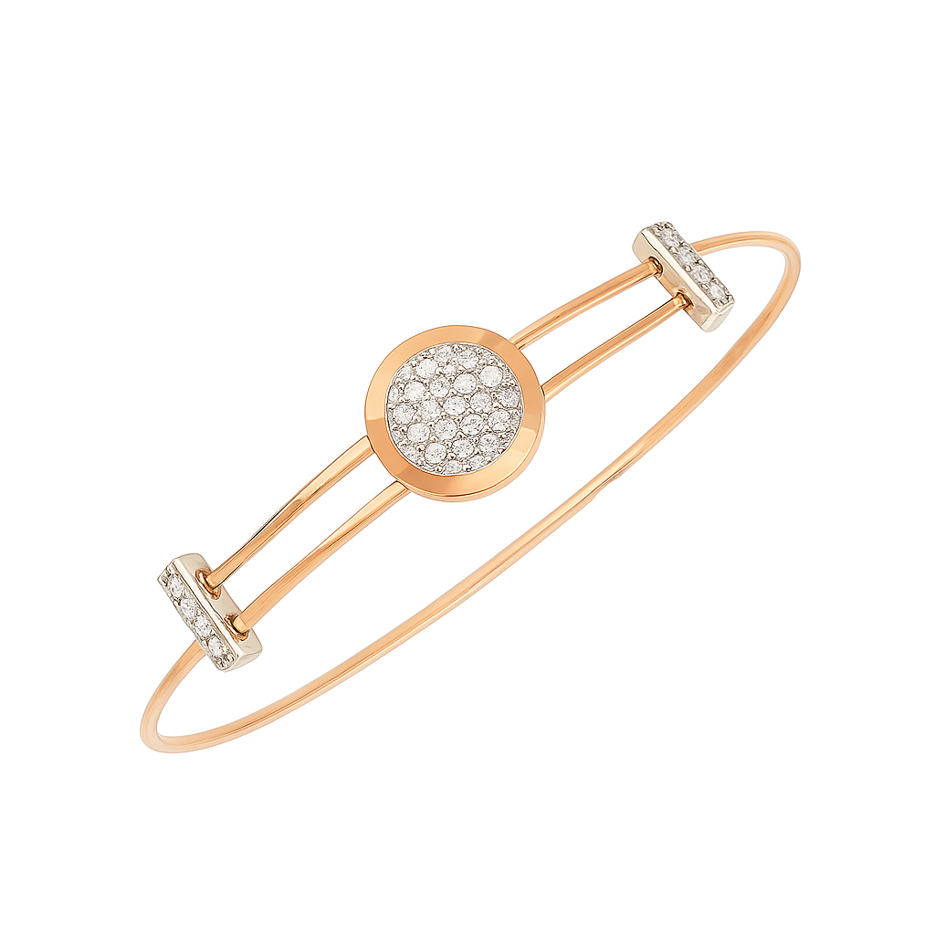 Elliptical Sparkle Lab Grown Diamond Bangle
