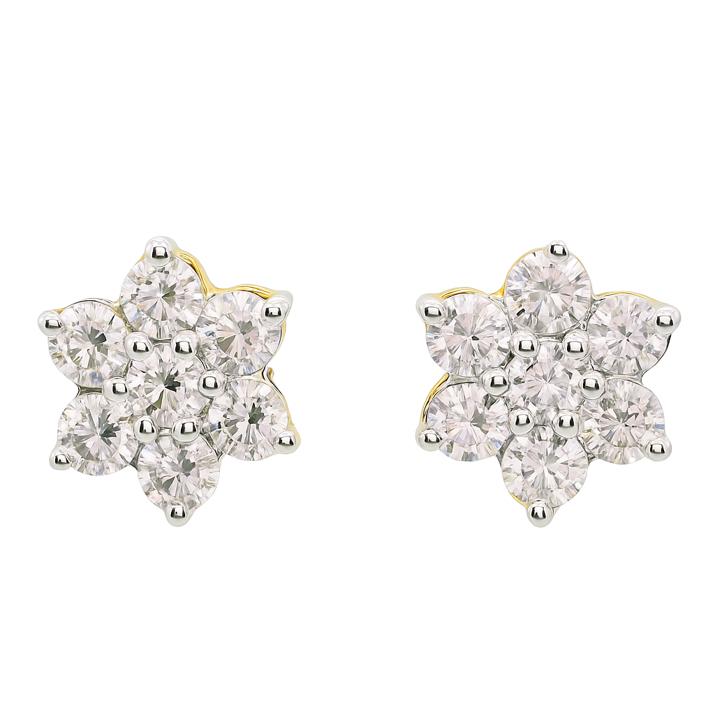 Stardust Flower Lab Grown Diamond Earrings