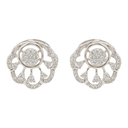 Glacial Blossom Lab Grown Diamond Earrings