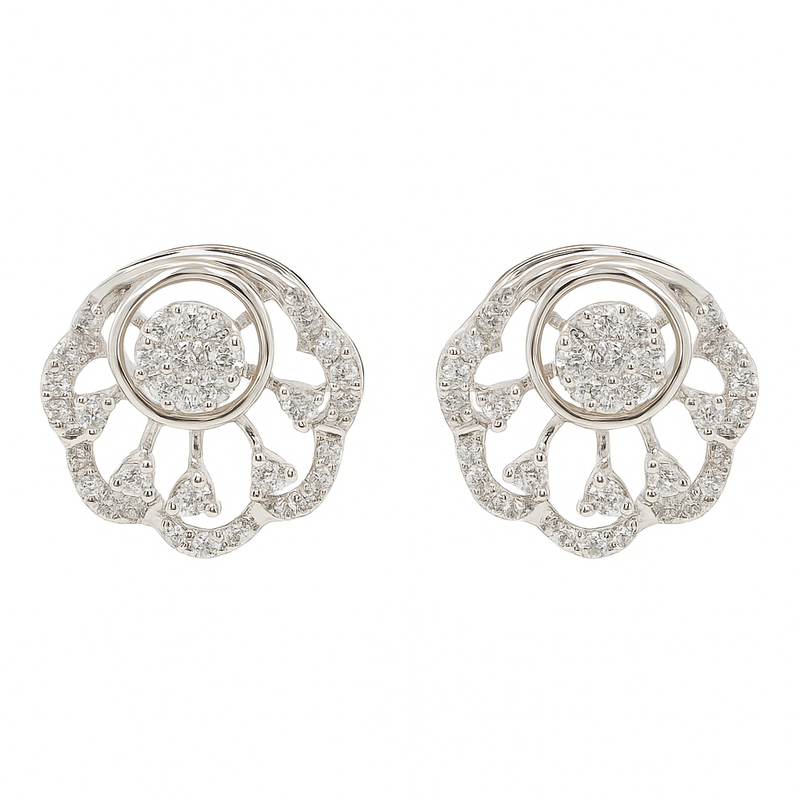 Glacial Blossom Lab Grown Diamond Earrings