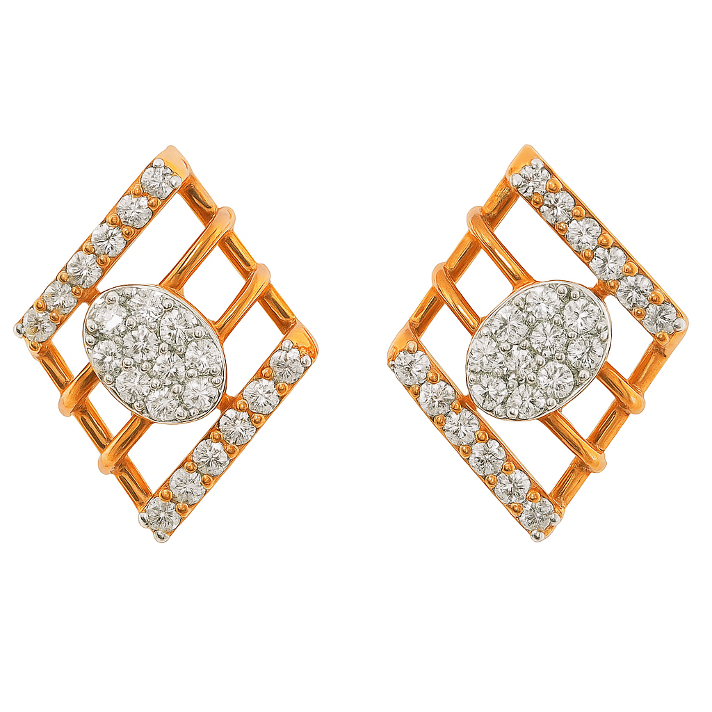 Prestige Panel Lab Grown Diamond Earrings