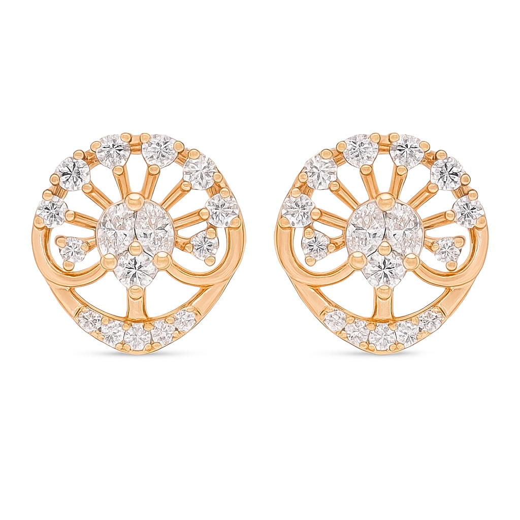 Golden Radiance Lab Grown Diamond Earrings