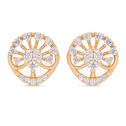 Golden Radiance Lab Grown Diamond Earrings