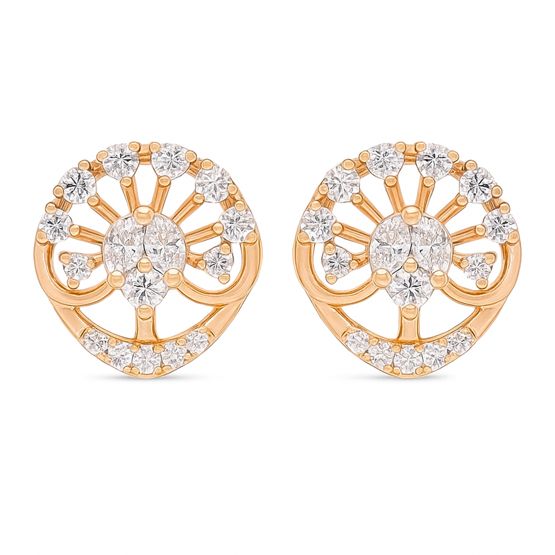 Golden Radiance Lab Grown Diamond Earrings