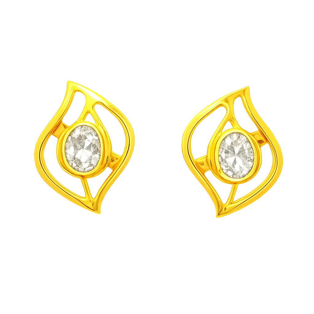 Heritage Leaf Lab Grown Polki Earrings