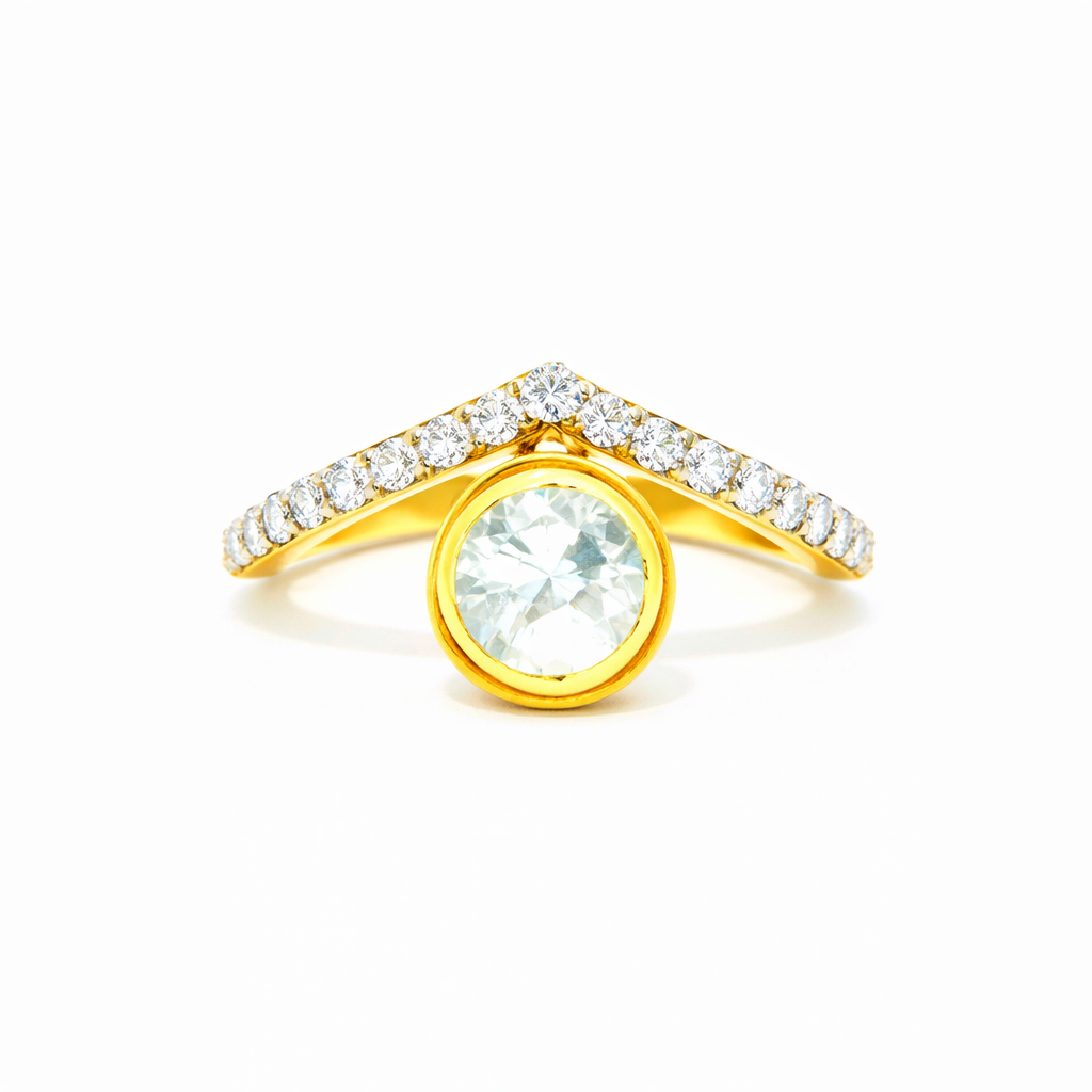 Crowned Light Lab Grown Polki Ring