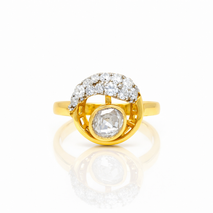 Moonlight Cloud Lab Grown Polki Ring