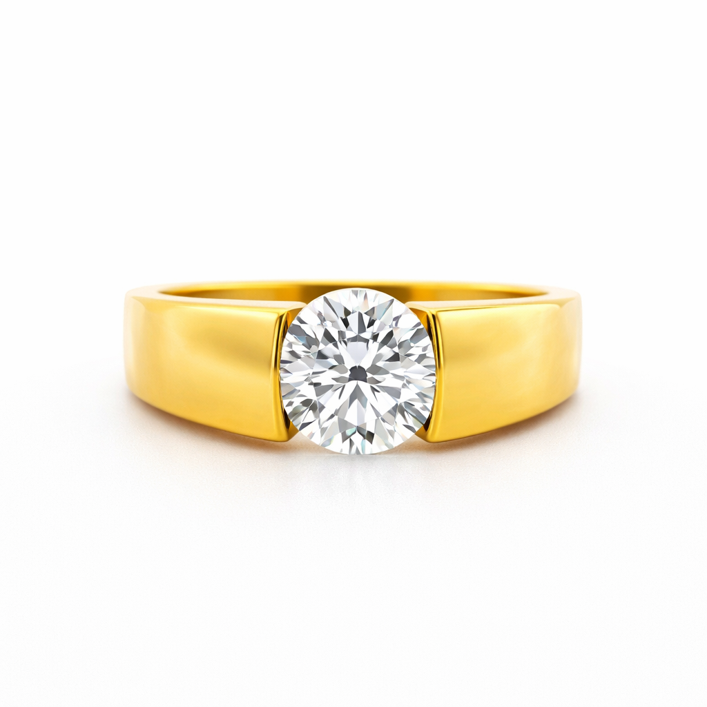 Titan Cradle Solitaire Lab Grown Diamond Ring