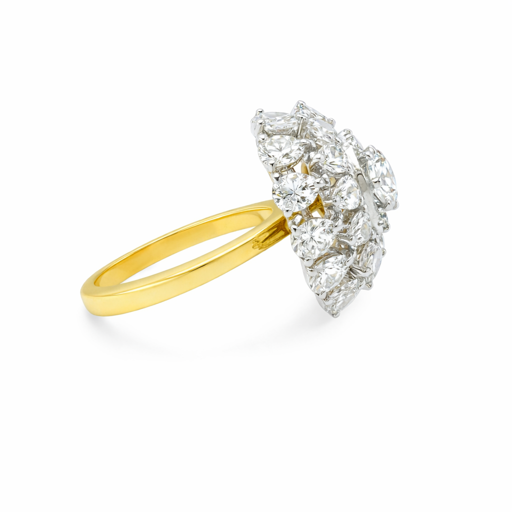 Elegant Lab Grown Diamond Cluster Ring
