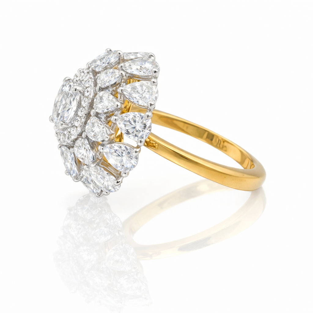Elegant Lab Grown Diamond Cluster Ring