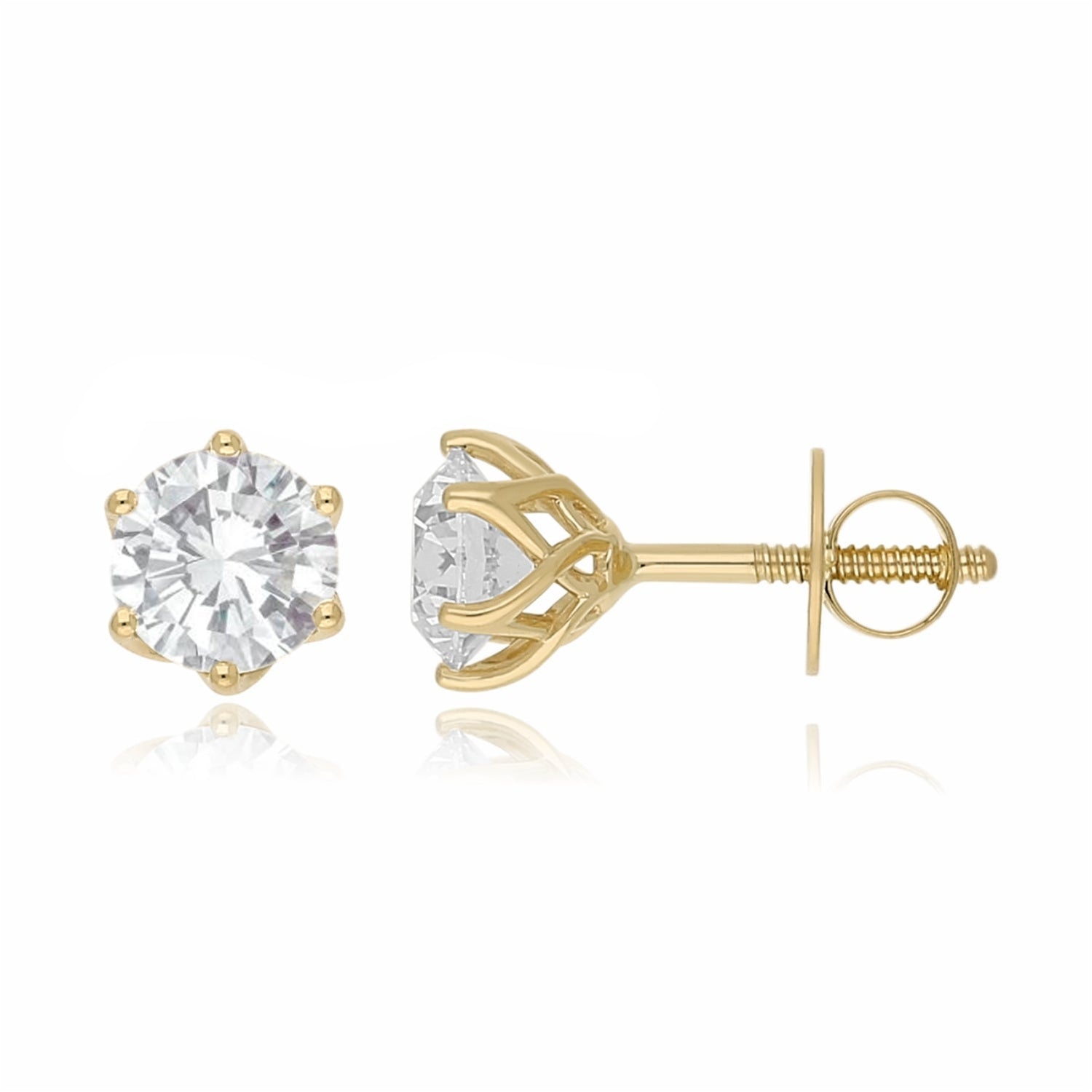 Timeless Ray Solitaire Lab Grown Diamond Earrings