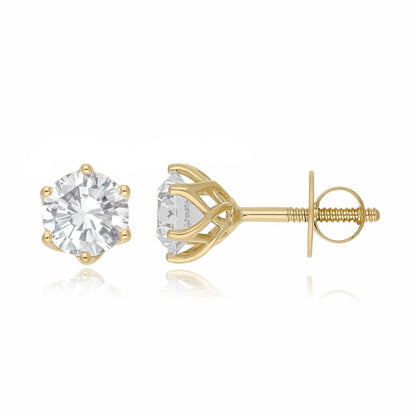 Timeless Ray Solitaire Lab Grown Diamond Earrings