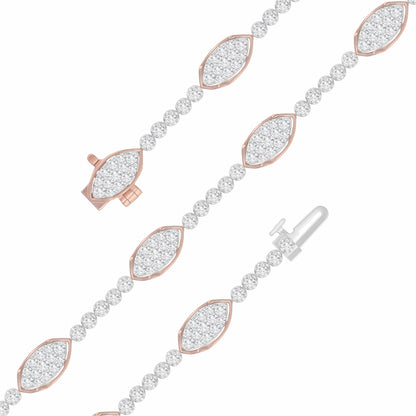 Rosy Starlit Path Lab Grown Diamond Bracelet