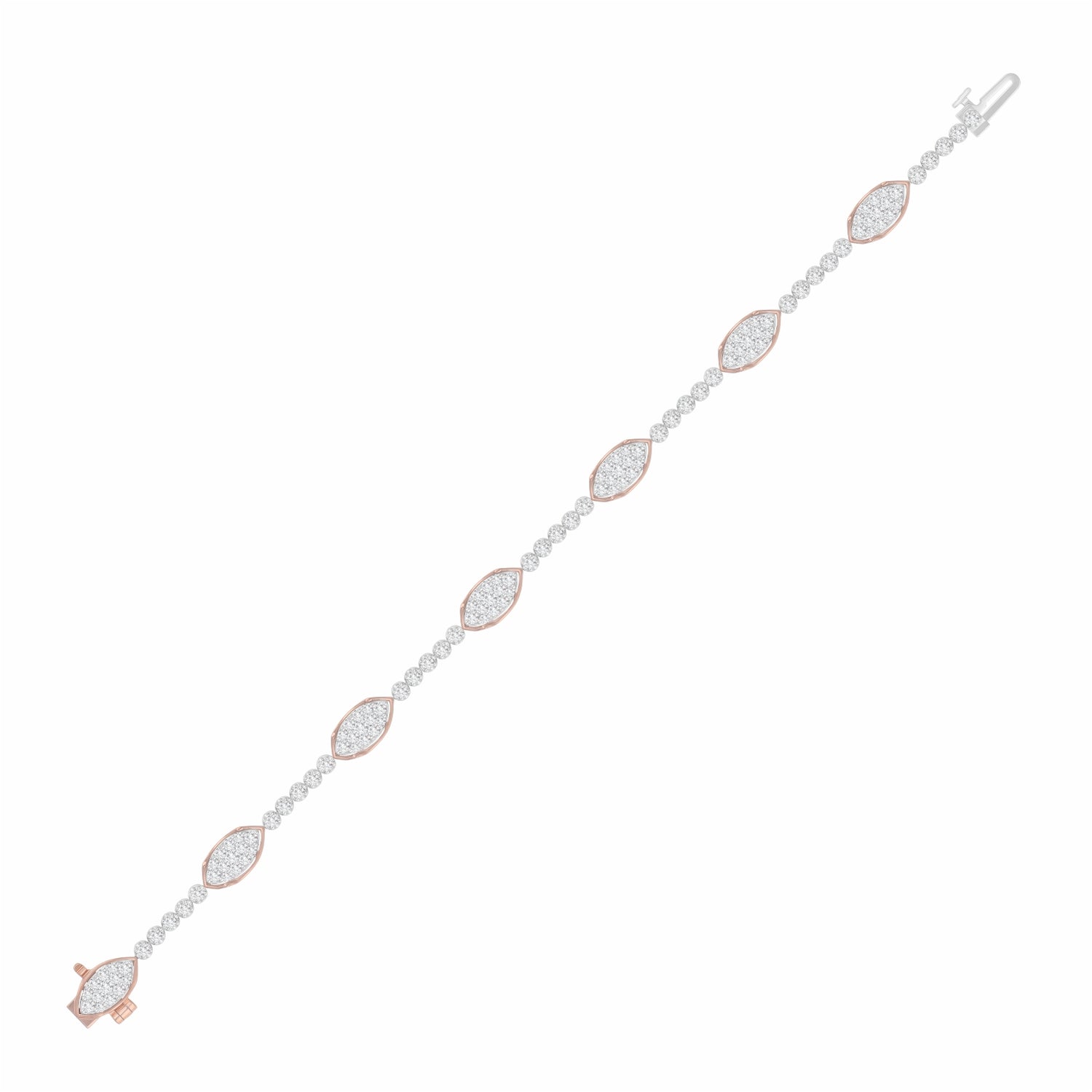 Rosy Starlit Path Lab Grown Diamond Bracelet