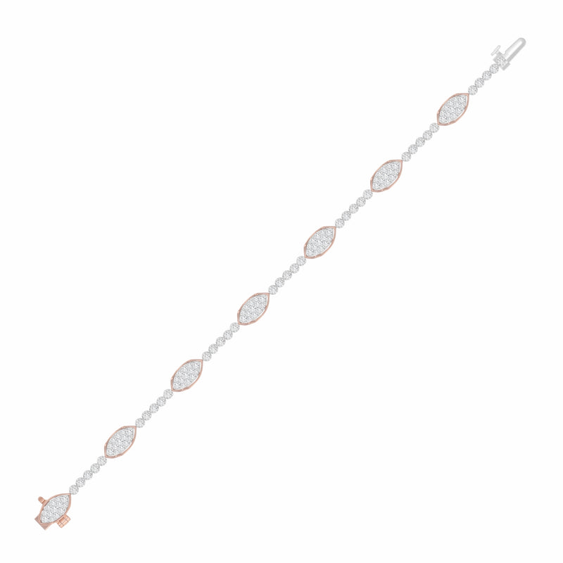 Rosy Starlit Path Lab Grown Diamond Bracelet