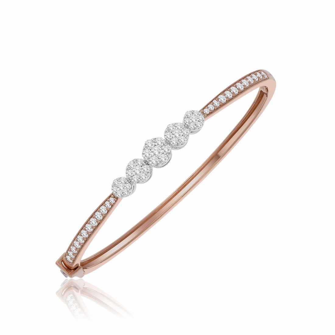 Oval Cluster Lab Grown Diamond Bangle