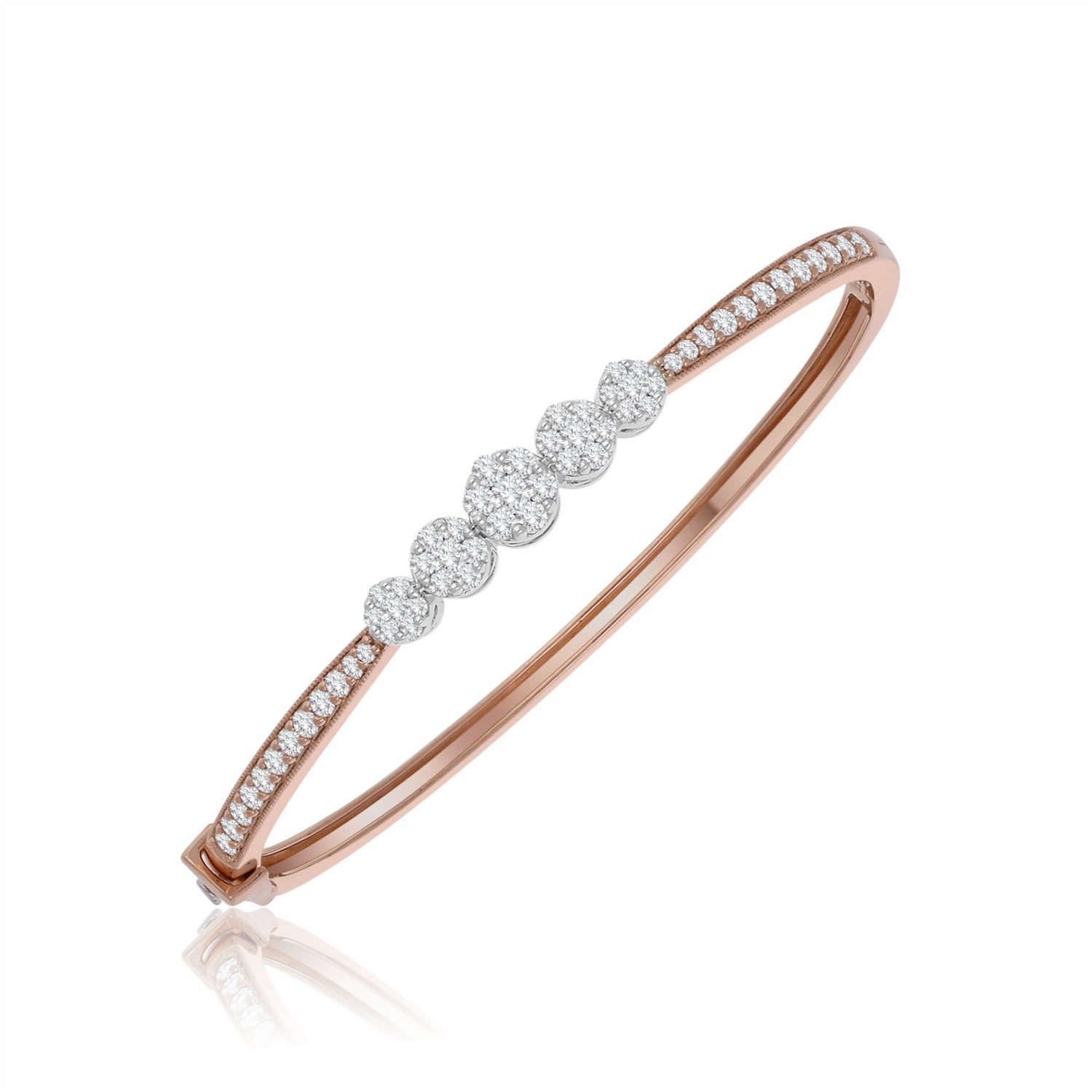 Oval Cluster Lab Grown Diamond Bangle