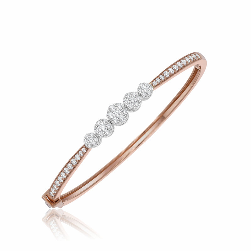 Oval Cluster Lab Grown Diamond Bangle