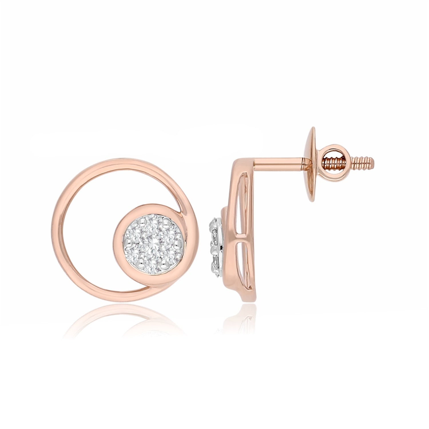 Infinity Circle Lab Grown Diamond Earrings