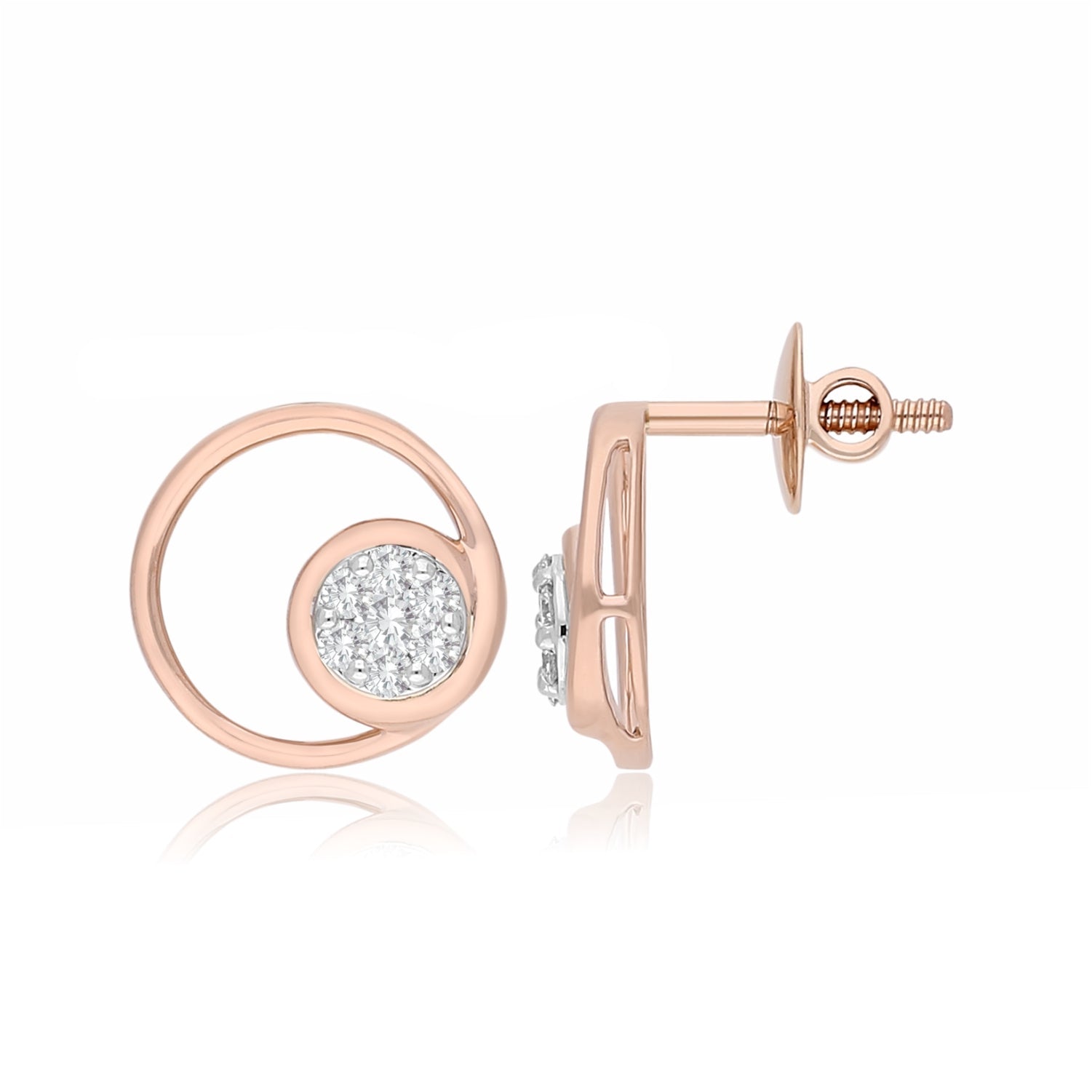 Infinity Circle Lab Grown Diamond Earrings