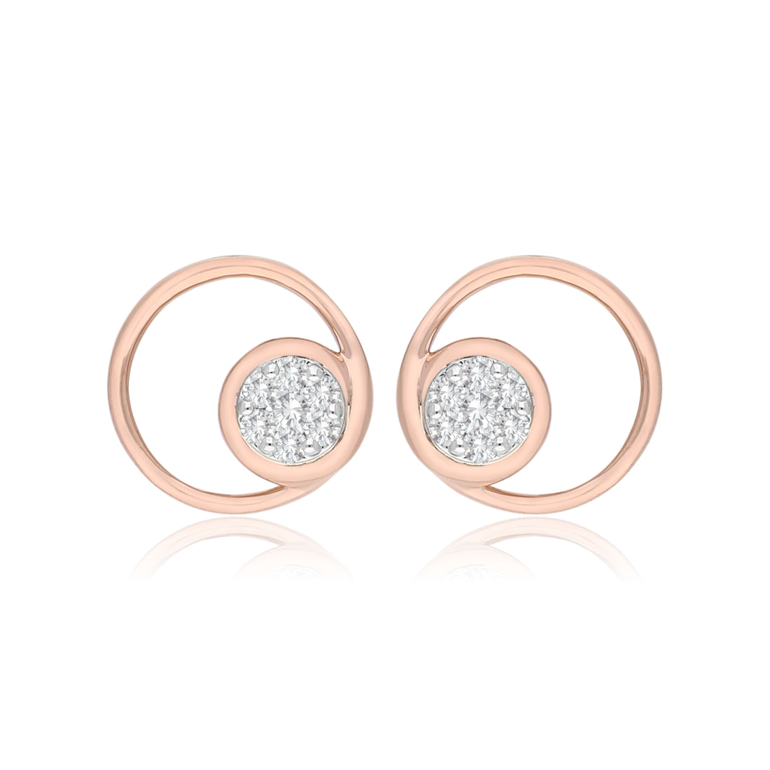 Infinity Circle Lab Grown Diamond Earrings