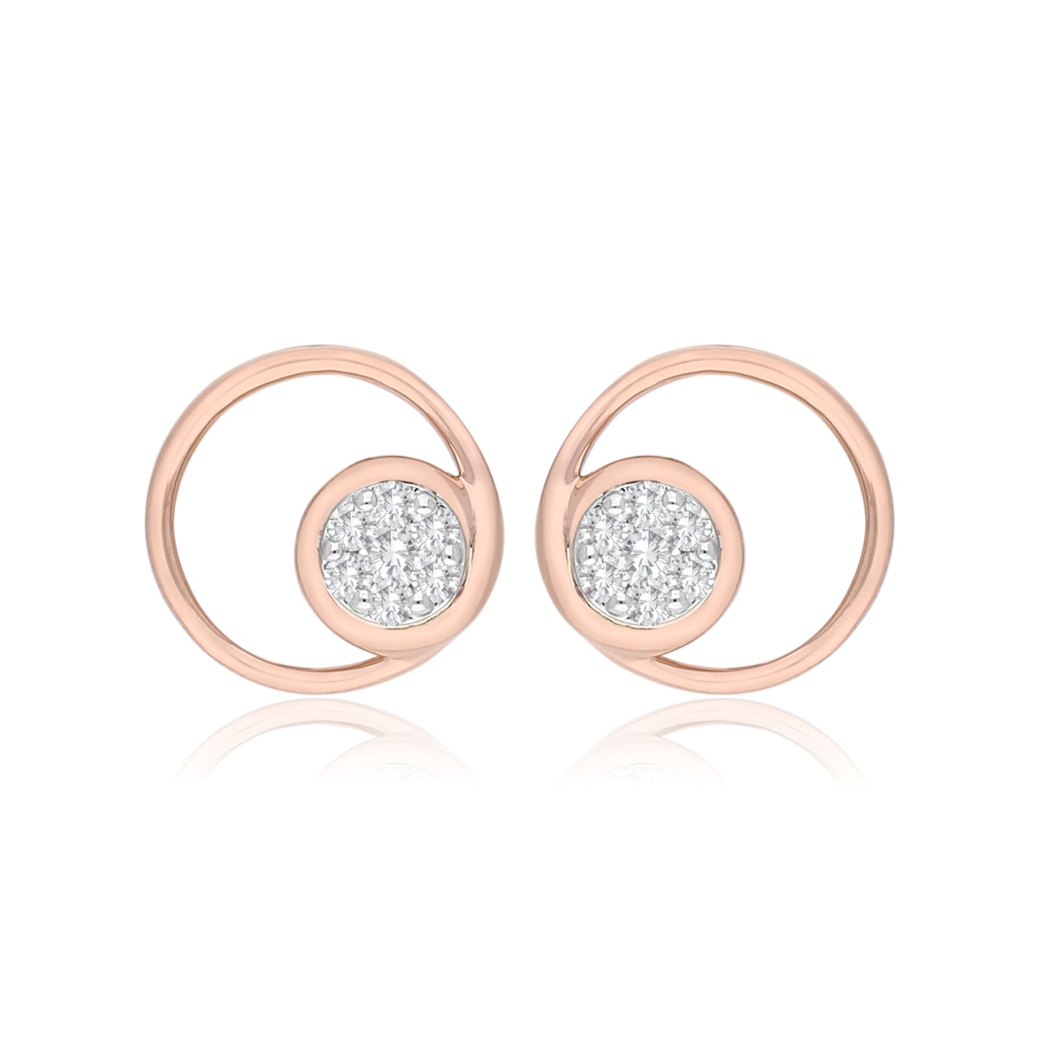 Infinity Circle Lab Grown Diamond Earrings
