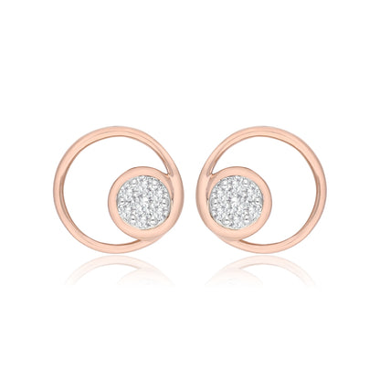 Infinity Circle Lab Grown Diamond Earrings